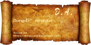 Dongó Aranka névjegykártya